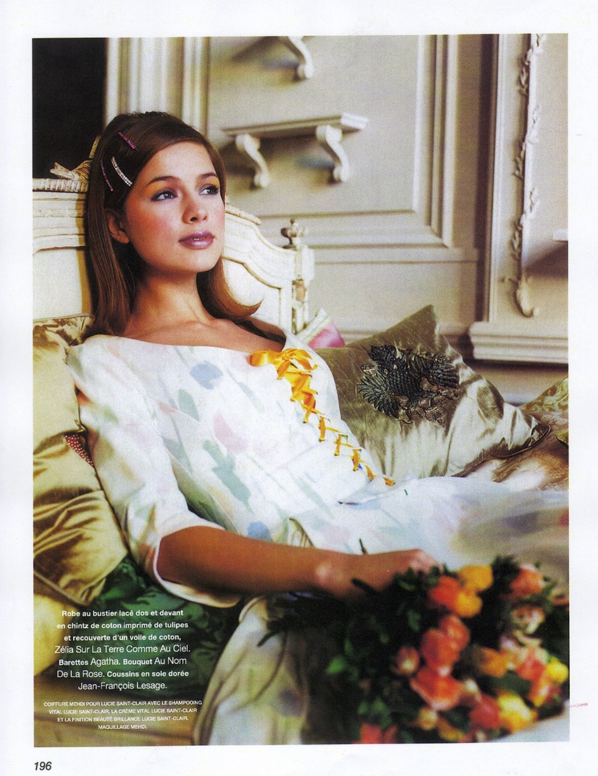 Robe de mariée fleurie- robe de mariée campagne- bustier de mariée – Zélia – Paris