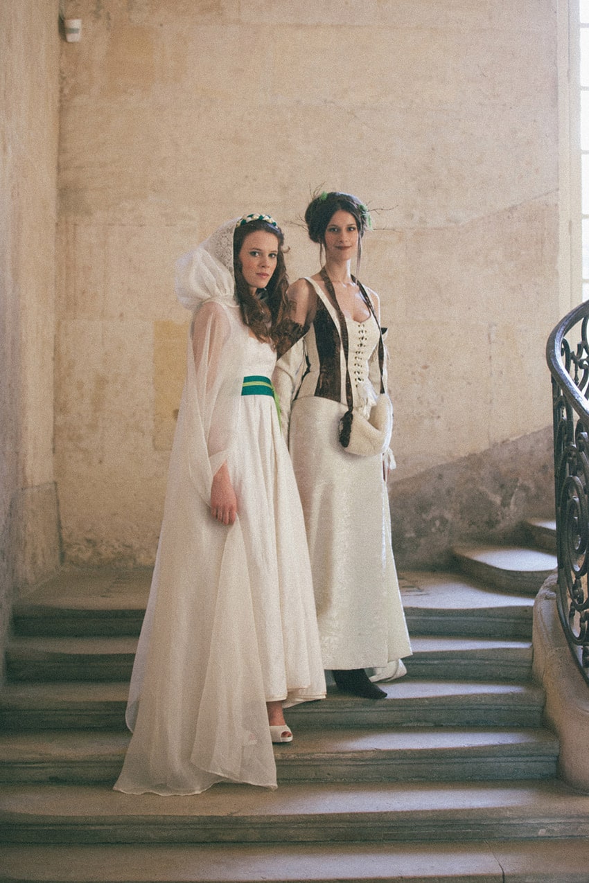 Robes de mariée médiévales – robes de mariée d’hiver – défilé de mode – Zélia--St Denis