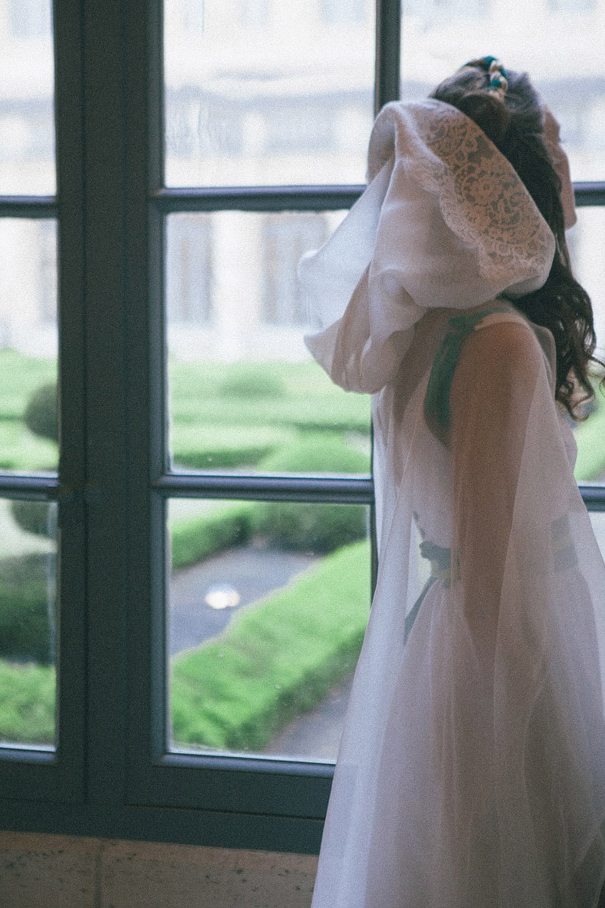 Robe de mariée – cape de mariée- mariage romantique- accessoires de mariée- Zélia
