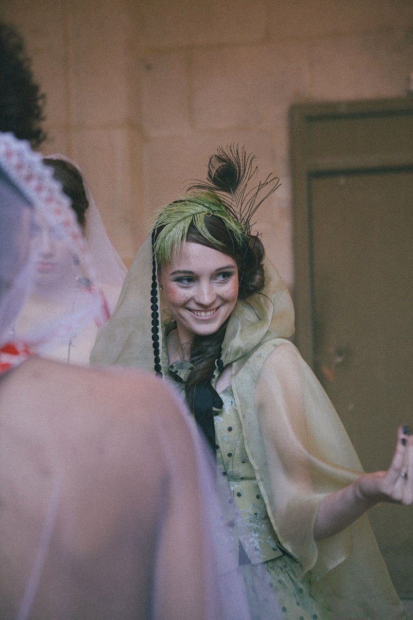 Robe de mariée verte- cape de mariée- robes de mariées sur-mesure- Zélia- Montmartre