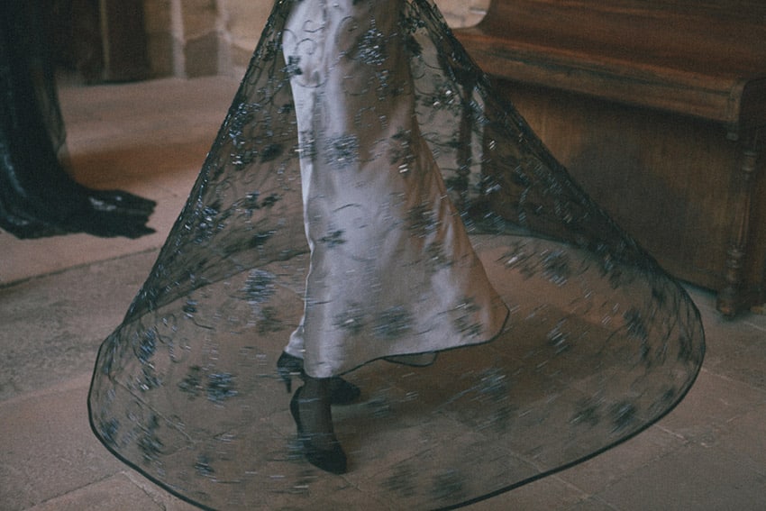 Robe de mariée verte- cape de mariée- robes de mariées sur-mesure- Zélia- Montmartre