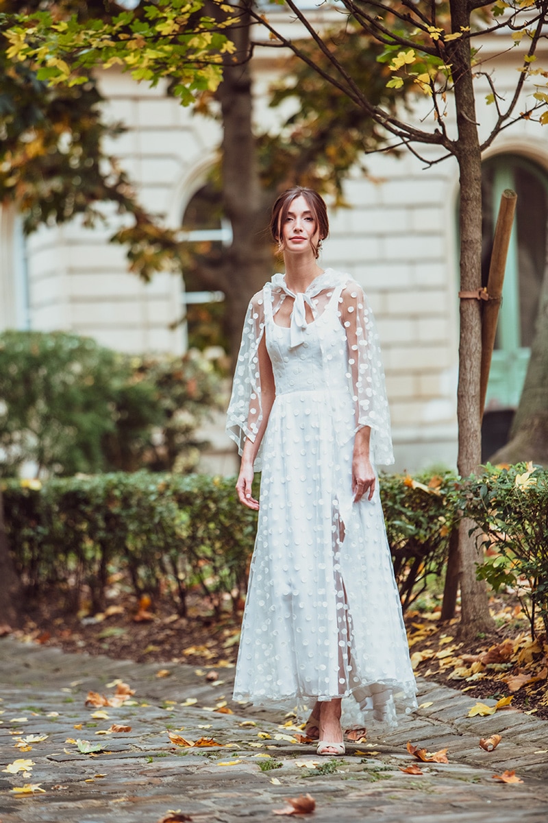 Robe de mariée hippie chic – robe de marée bohème – Paris – robe de mariée sur-mesure – Zélia